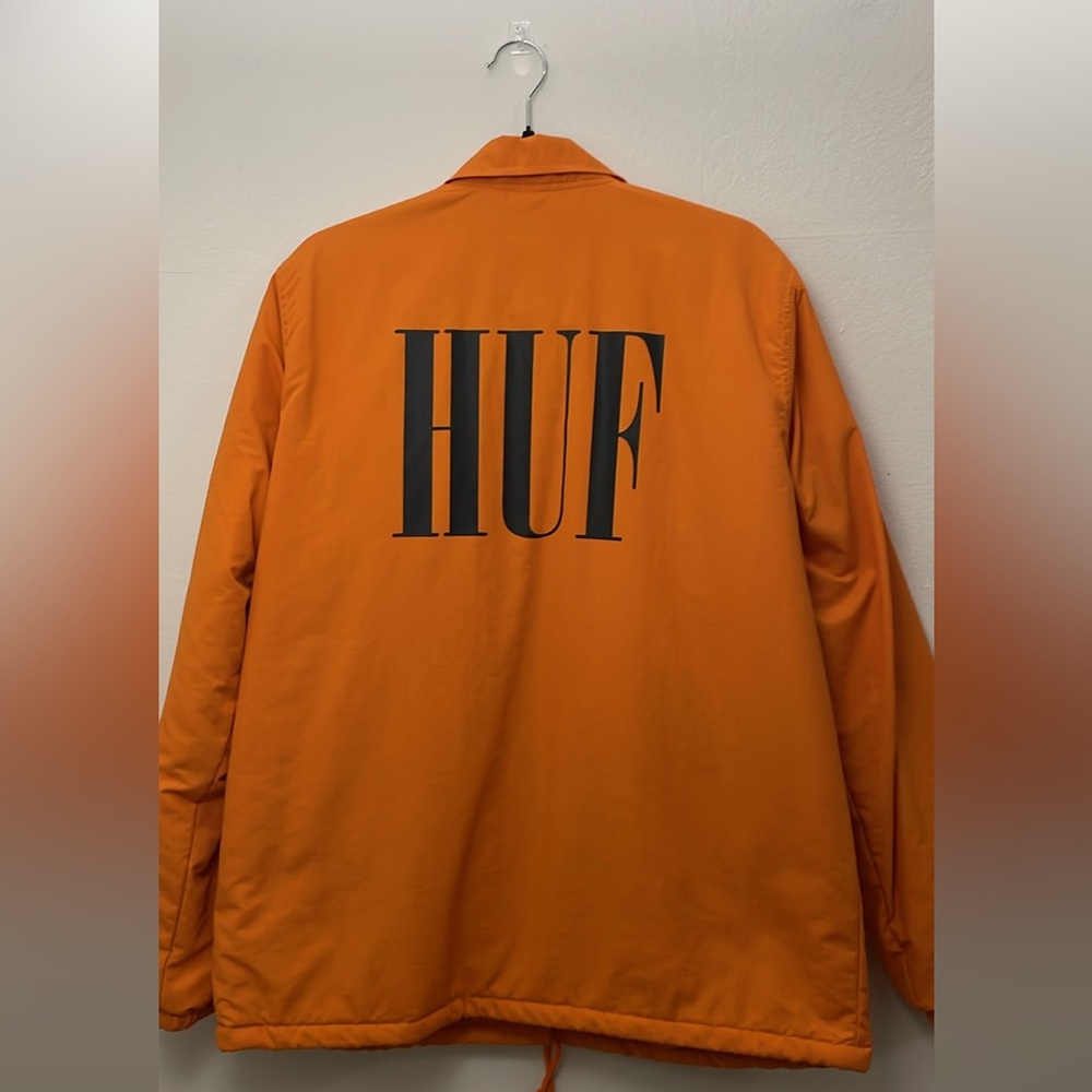 HUF Men's Vibrant Orange Windbreaker